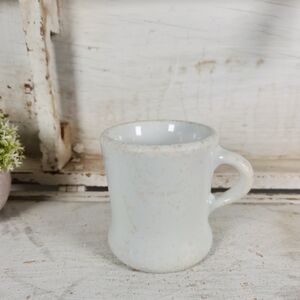 Vintage/Antique Hall Chunky White Ironstone Coffee Mug Shave Mug Restaurant Ware